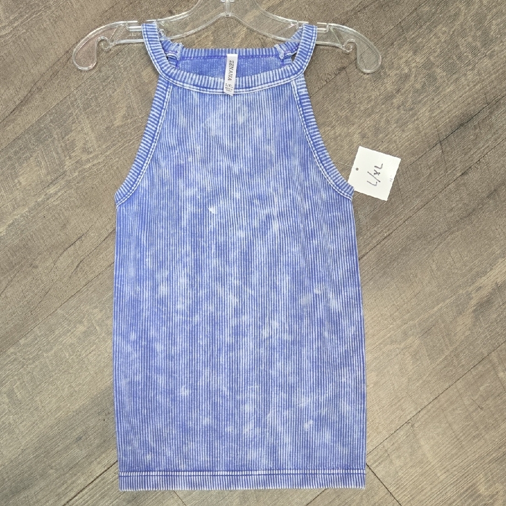 Blue Striped Tank Top